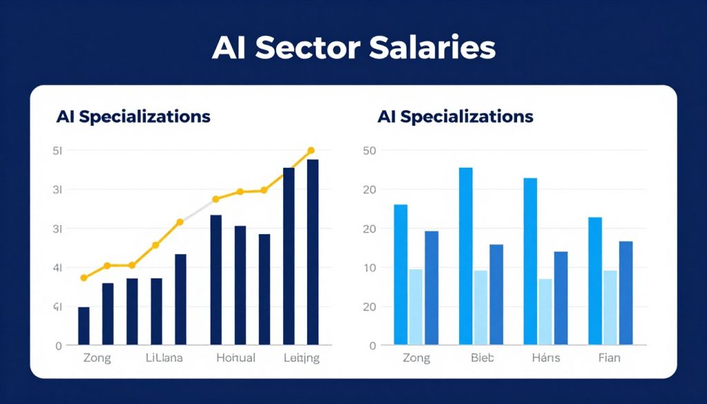 Graphique comparatif des rémunérations dans le secteur de l'intelligence artificielle