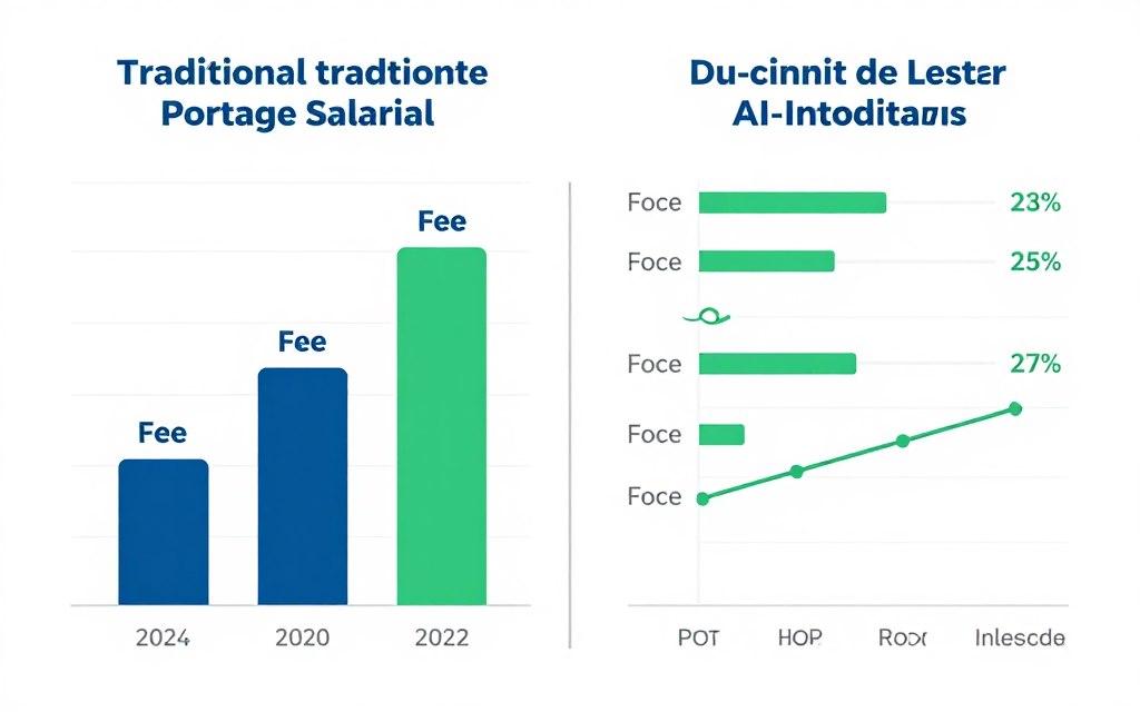 Comparaison coûts portage salarial traditionnel versus portagesalarial.ai